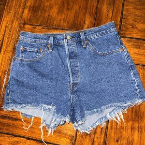 Levi's 501 Blue Jean Shorts Womens Size 29